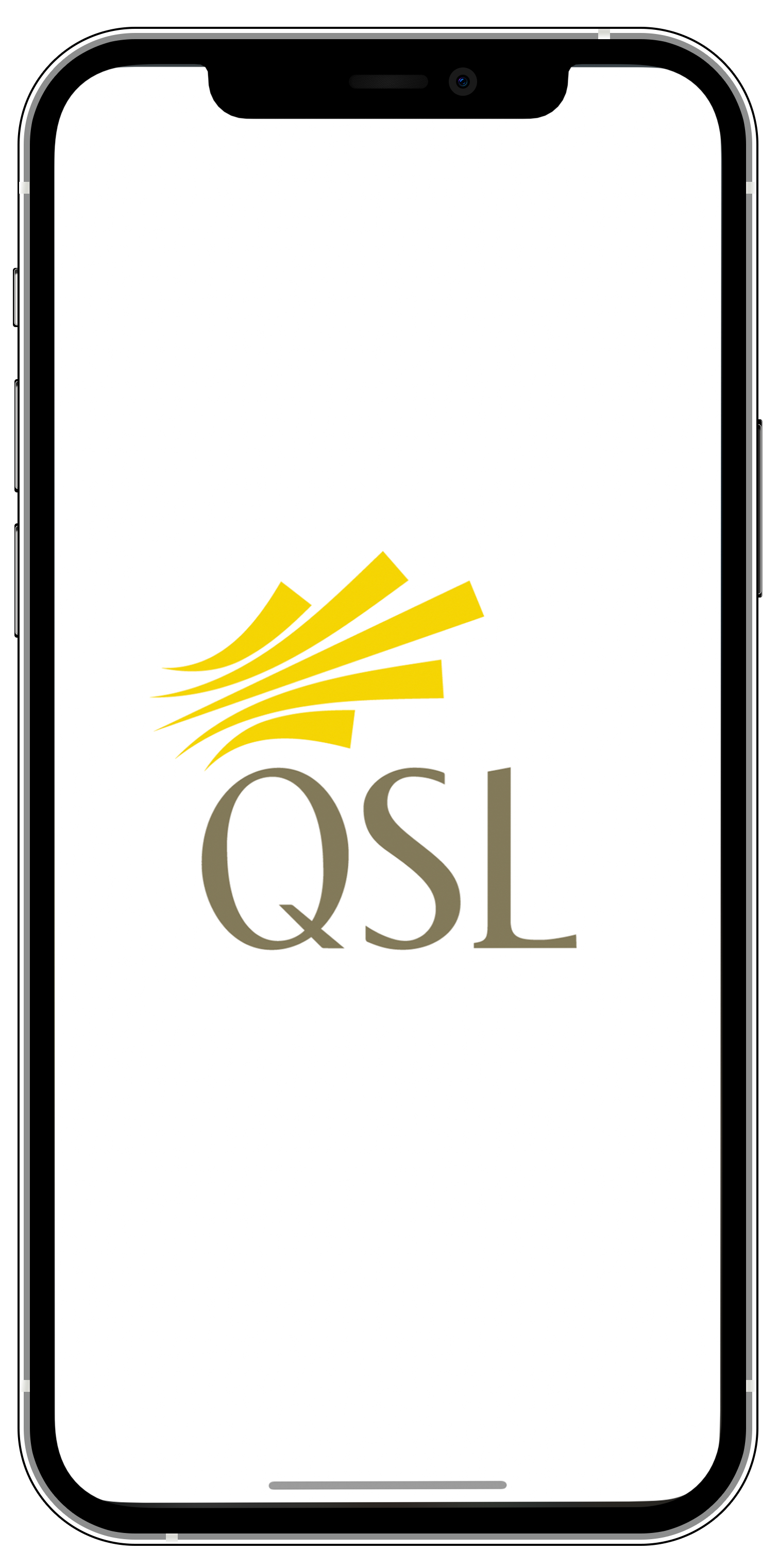 Homescreen Screenshot Mockup for QSL Mobile App